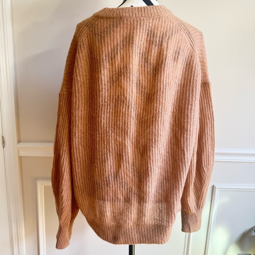 EVERLANE Alpaca & Merino Wool Crewneck Sweater Warm Taupe size XL - Picture 3 of 5